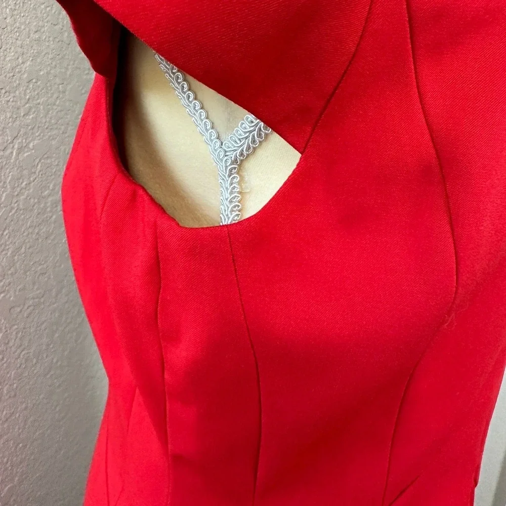 Brooks Brothers Sheath Dress Womens 8P‎ Red Wool Blend Classic Chic Business